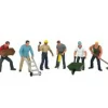 Trains|Bachmann 33105 HO Construction Worker with Tools Figures (Set of 6) - Model Train Junction: Quality Parts and Art Supplies