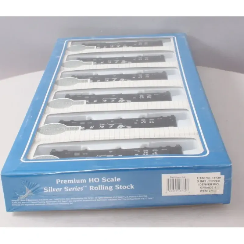 Trains|Bachmann 18739 HO Denver & Rio Grande Western 3-Bay Hopper (Pack of 6) - Model Train Junction: Quality Parts and Art Supplies
