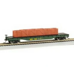 Trains|Bachmann 18902 HO Maine Central 50' Flatcar w/Crated Load - Model Train Junction: Quality Parts and Art Supplies