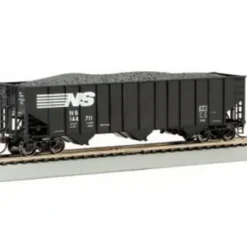 Trains|Bachmann 18741 HO Norfolk Southern 3-Bay 100-Ton Open Hopper #144913 - Model Train Junction: Quality Parts and Art Supplies