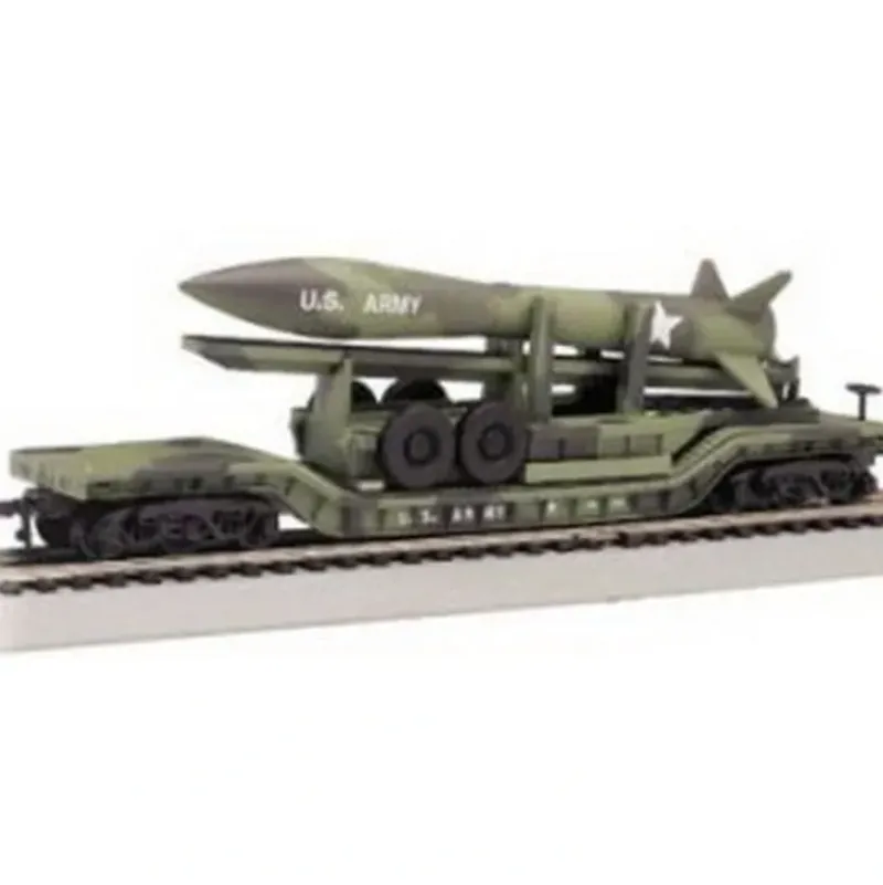 Trains|Bachmann 18345 HO Olive Drab Military 52' Depressed-Center Flat Car - Model Train Junction: Quality Parts and Art Supplies