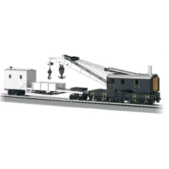 Trains|Bachmann 16149 HO Painted Unlettered 250-Ton Steam Crane Car and Boom Tender - Model Train Junction: Quality Parts and Art Supplies