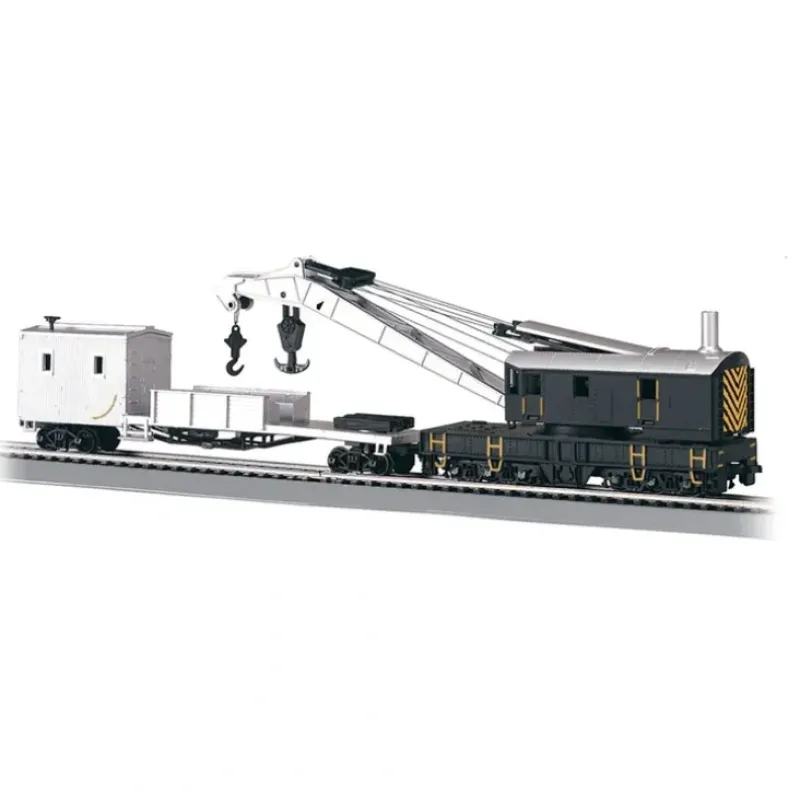 Trains|Bachmann 16149 HO Painted Unlettered 250-Ton Steam Crane Car and Boom Tender - Model Train Junction: Quality Parts and Art Supplies