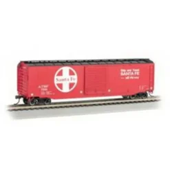 Trains|Bachmann 19406 HO Santa Fe 50' Sliding-Door Boxcar (Ship and Travel Slogan) - Model Train Junction: Quality Parts and Art Supplies