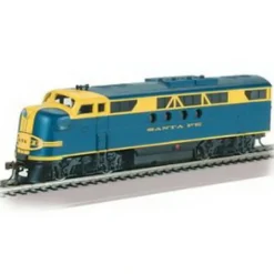 Trains|Bachmann 60139 HO Santa Fe EMD FT-A Diesel Locomotive w/DCC (blue, yellow) - Model Train Junction: Quality Parts and Art Supplies