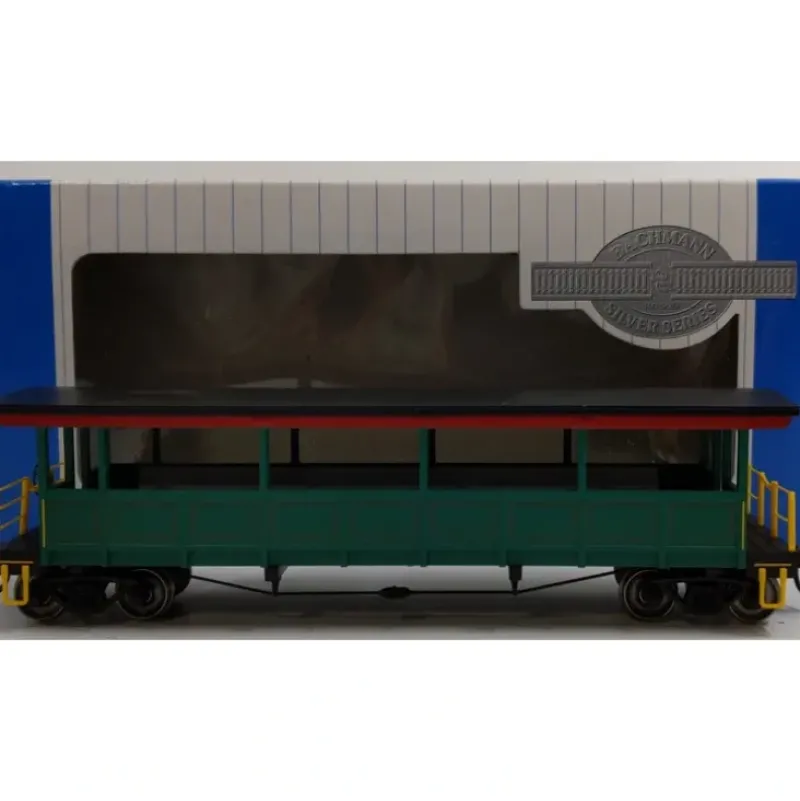 Trains|Bachmann 17449 HO Scale Unlettered Open-Sided Excursion Car w/ Seats - Model Train Junction: Quality Parts and Art Supplies