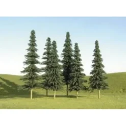 Trains|Bachmann 32004 HO Scene Scapes 5"-6" Spruce Trees (Pack of 6) - Model Train Junction: Quality Parts and Art Supplies