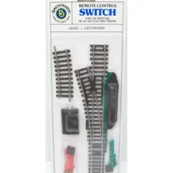 Trains|Bachmann 44365 HO Steel Left Hand Remote Switch Turnout - Model Train Junction: Quality Parts and Art Supplies