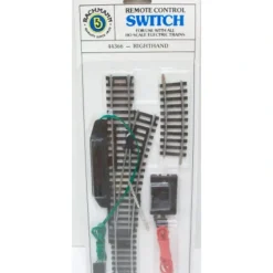 Trains|Bachmann 44366 HO Steel Right Hand Remote Switch Turnout - Model Train Junction: Quality Parts and Art Supplies