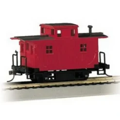 Trains|Bachmann 18449 HO Unlettered Wood 4-Wheel Bobber Caboose (Red) - Model Train Junction: Quality Parts and Art Supplies