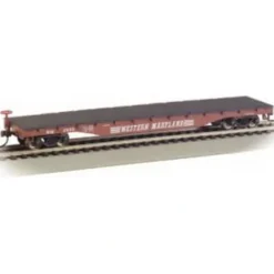 Trains|Bachmann 17334 HO Western Maryland 52' Flat Car - Model Train Junction: Quality Parts and Art Supplies