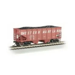 Trains|Bachmann 19504 HO Western Maryland 55-Ton Outside-Braced Hopper w/Load #10904 - Model Train Junction: Quality Parts and Art Supplies