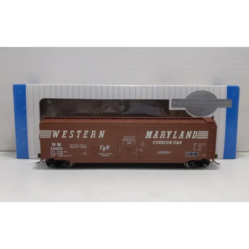 Trains|Bachmann 18037 HO Western Maryland 50' Plug-Door Boxcar #36003 - Model Train Junction: Quality Parts and Art Supplies