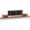 Trains|Bachmann 18928 HO Western Maryland 50' Flatcar w/Pipe Load - Model Train Junction: Quality Parts and Art Supplies
