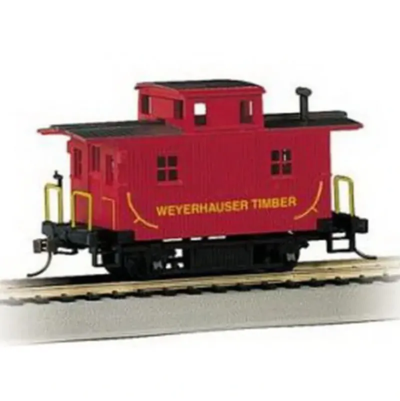 Trains|Bachmann 18444 HO Weyerhauser Timber Wood 4-Wheel Bobber Caboose - Model Train Junction: Quality Parts and Art Supplies