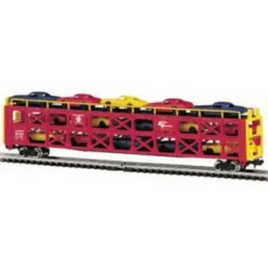 Trains|Bachmann 46502 N Atchison, Topeka & Santa Fe Tri-Level Open Auto Carrier #88969 - Model Train Junction: Quality Parts and Art Supplies