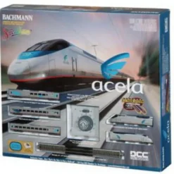 Trains|Bachmann 24130 N Gauge Amtrak Acela Electric Passenger Train Set w/ DCC - Model Train Junction: Quality Parts and Art Supplies