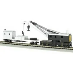 Trains|Bachmann 46698 N Painted & Unlettered 250-Ton Operating Crane & Boom Car - Model Train Junction: Quality Parts and Art Supplies