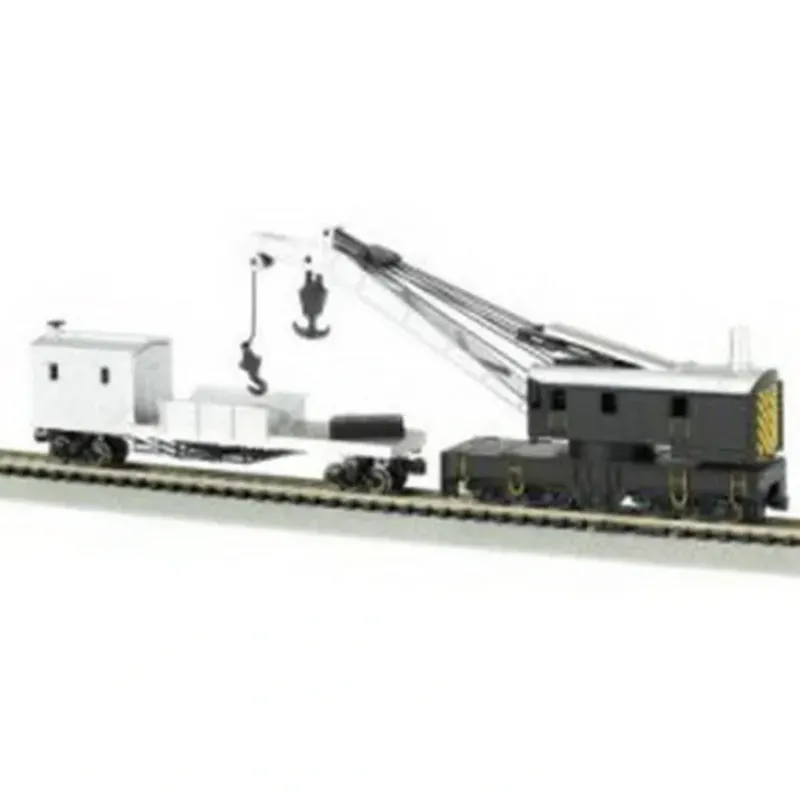 Trains|Bachmann 46698 N Painted & Unlettered 250-Ton Operating Crane & Boom Car - Model Train Junction: Quality Parts and Art Supplies