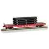 Trains|Bachmann 18963 N Santa Fe Flatcar w/Pipes - Model Train Junction: Quality Parts and Art Supplies