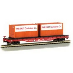 Trains|Bachmann 18961 N Santa Fe Flatcar w/Containers - Model Train Junction: Quality Parts and Art Supplies