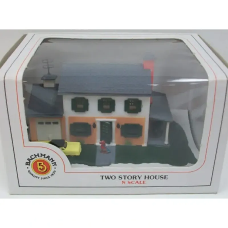 Trains|Bachmann 55-7313 N Scale Pre-Assembled 2-Story House - Model Train Junction: Quality Parts and Art Supplies