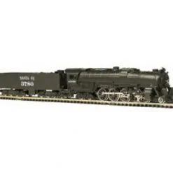 Trains|Bachmann 58052 N Scale Santa Fe 4-8-4 Steam Locomotive & 52' Tender #3780 - Model Train Junction: Quality Parts and Art Supplies