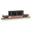 Trains|Bachmann 18968 N Seaboard System Flatcar w/Pipes - Model Train Junction: Quality Parts and Art Supplies
