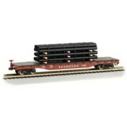 Trains|Bachmann 18968 N Seaboard System Flatcar w/Pipes - Model Train Junction: Quality Parts and Art Supplies