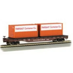 Trains|Bachmann 18966 N Seaboard System Flatcar w/Containers - Model Train Junction: Quality Parts and Art Supplies
