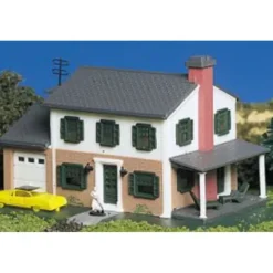 Trains|Bachmann 45813 N Two-Story House W/Garage Hand Decorate Pre-Assembled - Model Train Junction: Quality Parts and Art Supplies