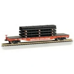 Trains|Bachmann 18978 N Western Maryland Flatcar w/Pipes - Model Train Junction: Quality Parts and Art Supplies