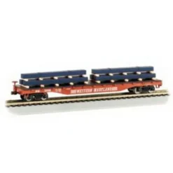 Trains|Bachmann 18979 N Western Maryland Flatcar w/Steel Load - Model Train Junction: Quality Parts and Art Supplies