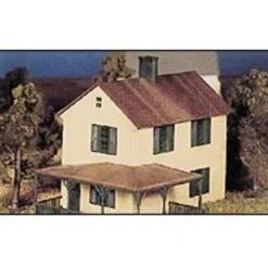 Trains|Bachmann 45971 O Plasticville Rural Two-Story House Classic Building Kit - Model Train Junction: Quality Parts and Art Supplies