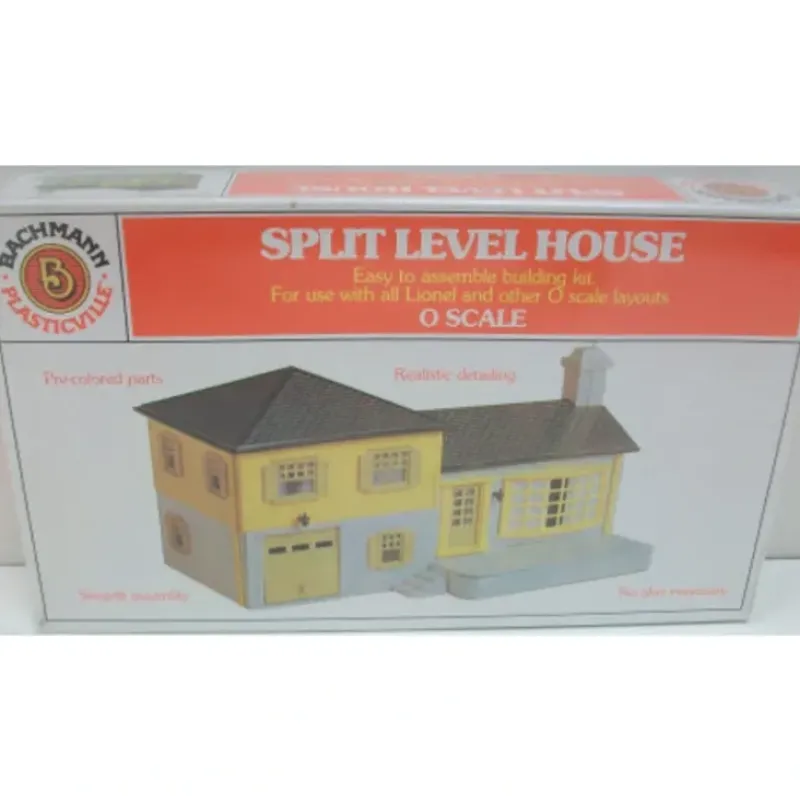Trains|Bachmann 45953 O Plasticville Split Level House Classic Building Kit - Model Train Junction: Quality Parts and Art Supplies