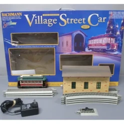 Trains|Bachmann 25017 On30 Christmas Village Steetcar Set - Model Train Junction: Quality Parts and Art Supplies
