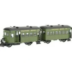 Trains|Bachmann 28462 On30 Colorado Mining Co. Rail Bus & Trailer w/ Full Interiors - Model Train Junction: Quality Parts and Art Supplies