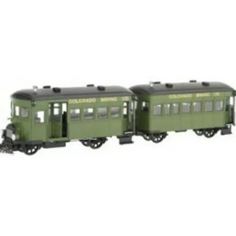Trains|Bachmann 28462 On30 Colorado Mining Co. Rail Bus & Trailer w/ Full Interiors - Model Train Junction: Quality Parts and Art Supplies