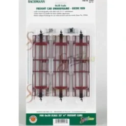 Trains|Bachmann 29907 On30 Oxide Red Freight Car Underframes (Pack of 3) - Model Train Junction: Quality Parts and Art Supplies