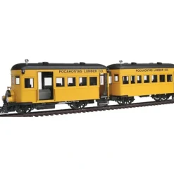 Trains|Bachmann 28460 On30 Pocahontas Lumber Co. Railbus & Trailer w/DCC - Model Train Junction: Quality Parts and Art Supplies