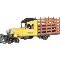 Trains|Bachmann 29160 On30 Pocahontas Lumber Company Rail Truck w/DCC (yellow, black) - Model Train Junction: Quality Parts and Art Supplies