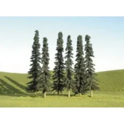 Trains|Bachmann 32003 5"-6" Conifer Trees Scene Scapes (Pack of 6) - Model Train Junction: Quality Parts and Art Supplies