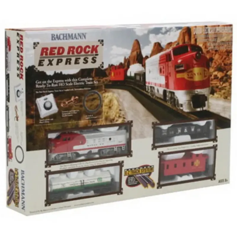 Trains|Bachmann 00678 Santa Fe Red Rock Express HO Gauge Diesel Train Set - Model Train Junction: Quality Parts and Art Supplies