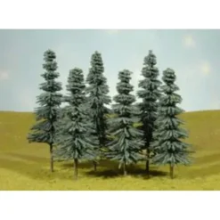 Trains|Bachmann 32212 Scene Scapes 8"-10" Blue Spruce Trees (Set of 3) - Model Train Junction: Quality Parts and Art Supplies