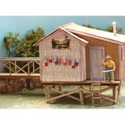 Trains|Bar Mills 662 HO The Fishing Shack At Cozy Cove Laser-Cut Kit - Model Train Junction: Quality Parts and Art Supplies