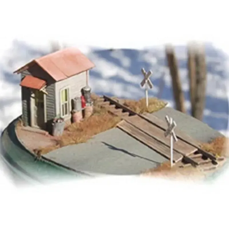 Trains|Bar Mills 0792 HO Twin Crossing Shacks Laser-Cut Kit - Model Train Junction: Quality Parts and Art Supplies