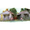 Trains|Bar Mills 702 HO Twin Utility Sheds Laser-Cut Wood Building Kit - Model Train Junction: Quality Parts and Art Supplies