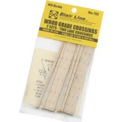 Trains|Blair Line 165 HO 2-Lane 3.56" Laser-Cut Wood Grade Crossing (Set of 2) - Model Train Junction: Quality Parts and Art Supplies