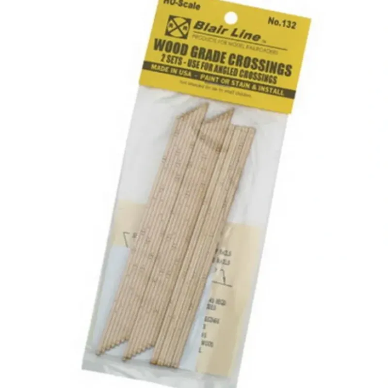 Trains|Blair Line 132 HO 2-Lane 4.75" Left Angled Laser-Cut Wood Grade Crossing - Model Train Junction: Quality Parts and Art Supplies