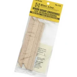 Trains|Blair Line 134 HO Laser-Cut 2-Lane Right Angled Wood Grade Crossing (Pack of 2) - Model Train Junction: Quality Parts and Art Supplies